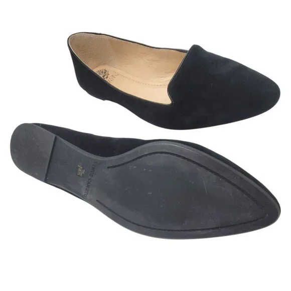 Vince Camuto Black Suede Womens Slip-On Loafers Shoes Size 9.5M VV Ramore - Picture 12 of 14